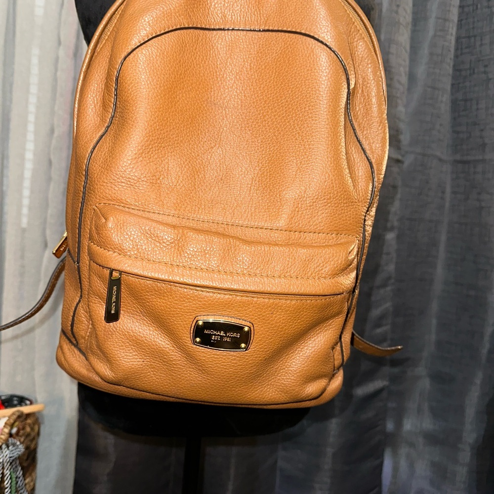 Michael Kors Camel Leather Backpack